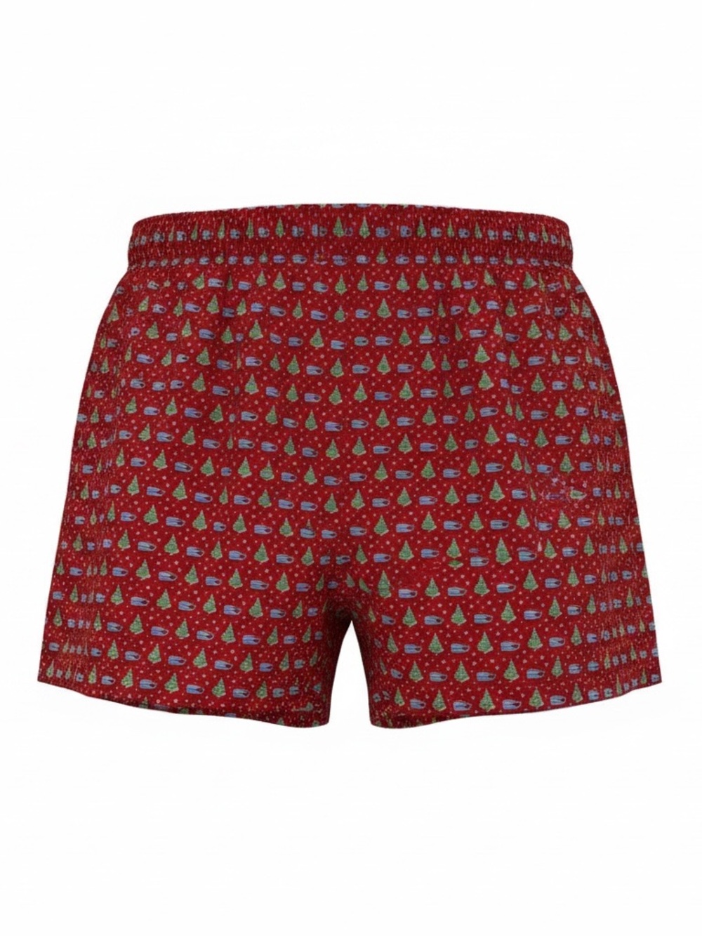 Vineyard Vines Red Holiday Print Boxers with Green & Light Blue Accents